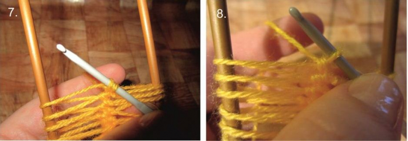 Вязание на вилке: модели соединения полос с фото и видео мастер-классом