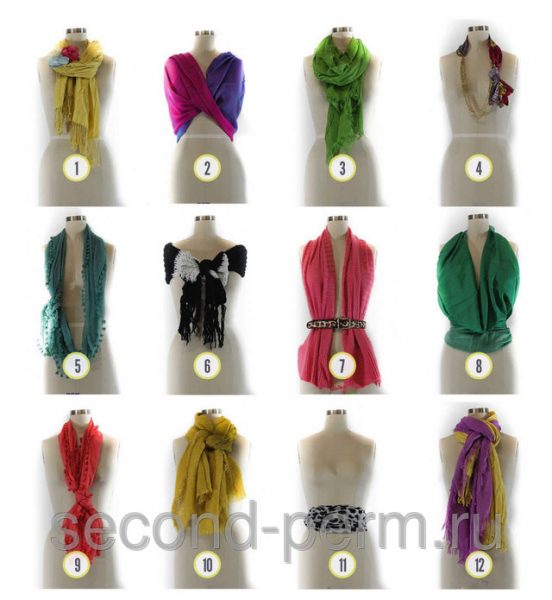 Как завязать шарф на шее: популярные варианты и способы повязывания с фото и видео