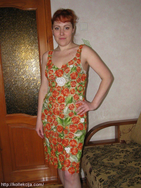 Платье из ирландского кружева со схемами: мастер-класс с фото