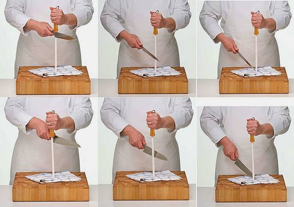 Как использовать мусат для заточки ножей