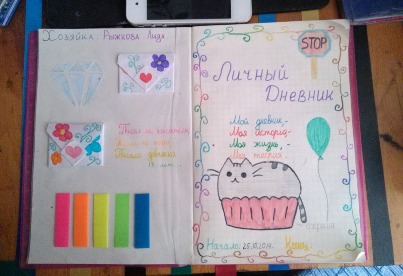 Идеи для личного дневника (ЛД): 72 фото, рисунки, варианты оформления для девочек