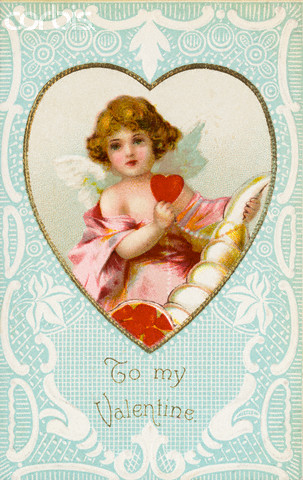 Винтажные открытки день Святого Валентина