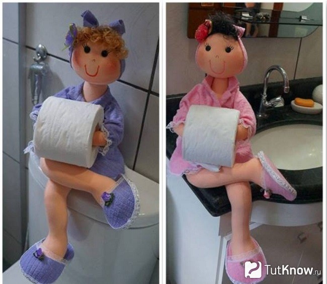 Кукла-держатель для туалетной бумаги своими руками из фоамирана