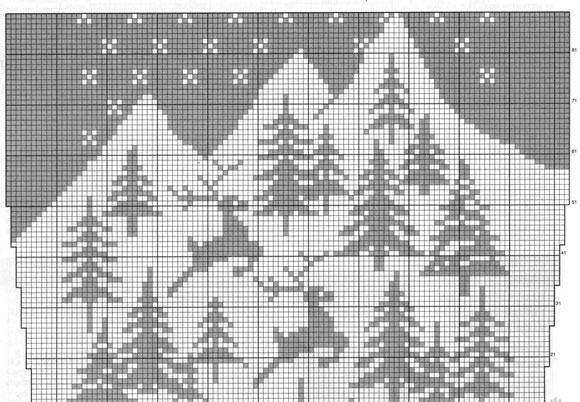 Мужской свитер с оленями: схема вязания спицами с видео и фото