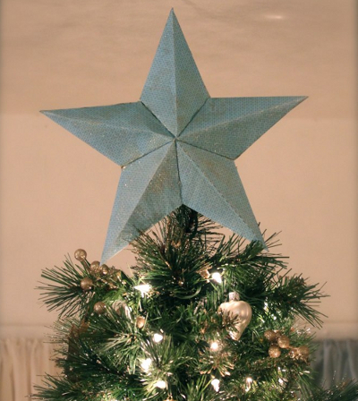 Звезда на елку из ниток и из атласной ленты с фото и видео