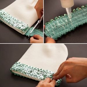 Как украсить вязаную шапку своими руками мехом и стразами с фото