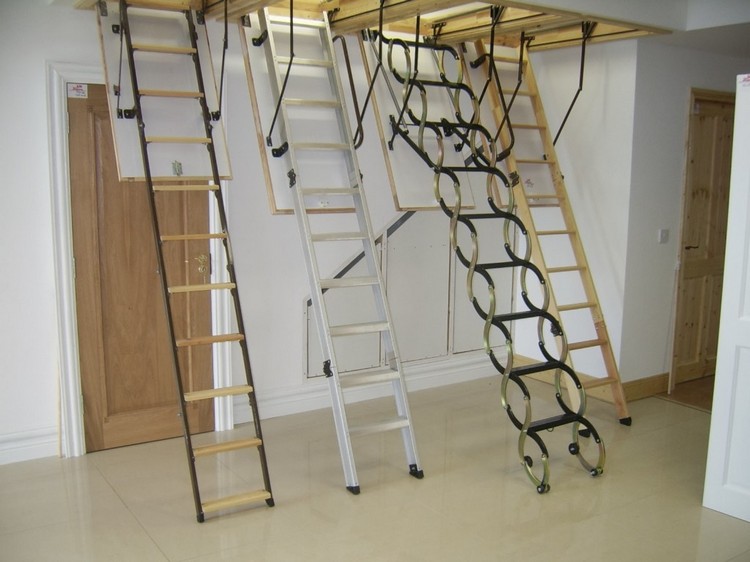 Чердачные лестницы в интерьере (48 фото)