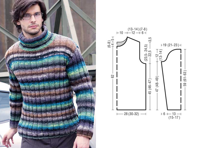 Как связать мужской свитер для начинающих