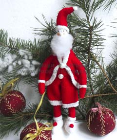 Санта Клаус своими руками на Новый год из ткани