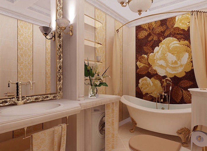 Панно из мозаики своими руками для кухни и в ванную комнату с фото