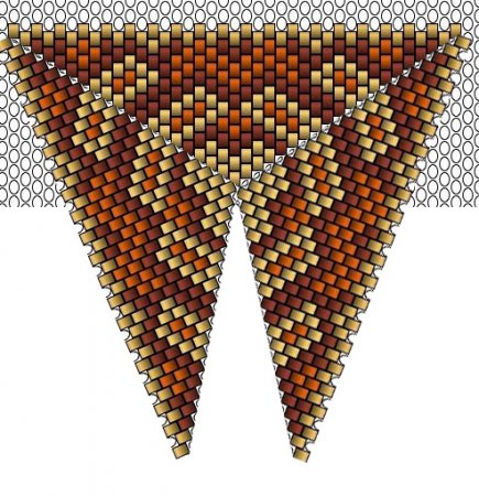 Треугольник из бисера: схемы плетения красивых кулонов