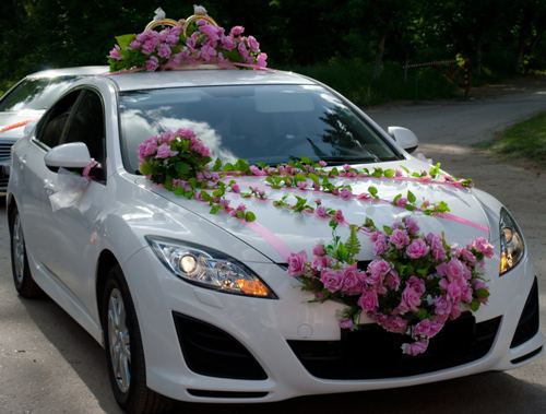 Мастер-класс украшения машины на свадьбу фатином своими руками