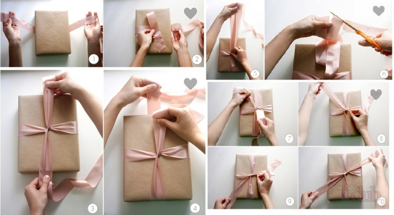 Как упаковать подарок своими руками мужчине в крафт-бумагу