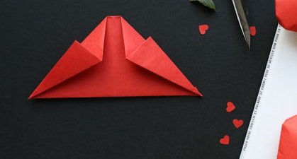 Объемное сердце оригами