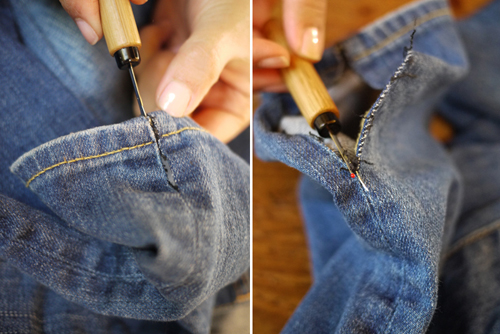 Как сделать джинсы клеш