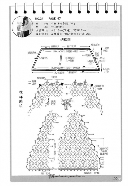 Шали, пончо и накидки в японском журнале со схемами
