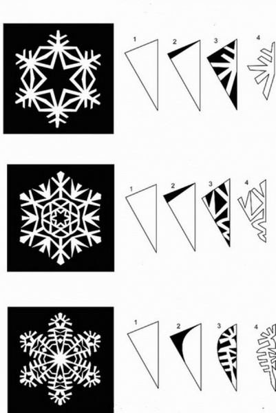 Как вырезать красивые снежинки из бумаги поэтапно: схемы с видео