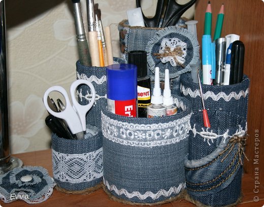 Поделки из джинсовой ткани своими руками для дома: мастер-класс с фото