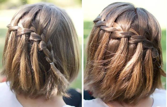 Прически для девочек: интересные идеи для средних волос, 45 фото