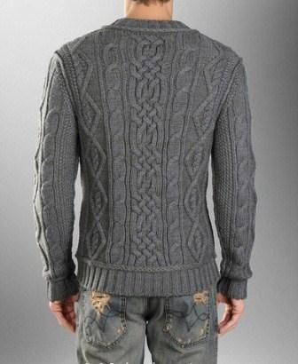 Вязание спицами красивого пуловера для мужчин: схема с описанием