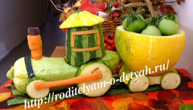 Поделки из овощей и фруктов на выставку для школы с фото и видео