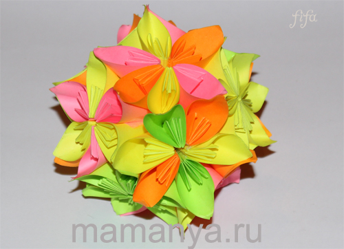 Оригами кусудама: магический шар со схемой сборки и видео