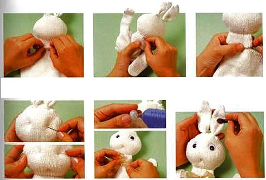 Куклы для кукольного театра — делаем куклу из перчатки Зайчик 