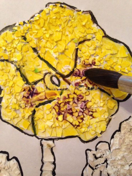 Мозаика из яичной скорлупы своими руками: мастер-класс с фото и видео