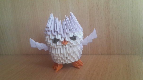 Сова: модульное оригами, схема сборки с мастер-классом