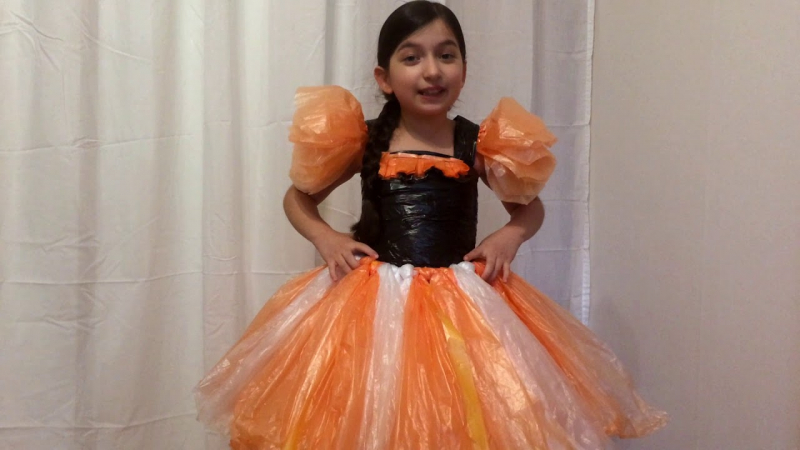 Платье из пакета своими руками для девочек: мастер-класс с видео