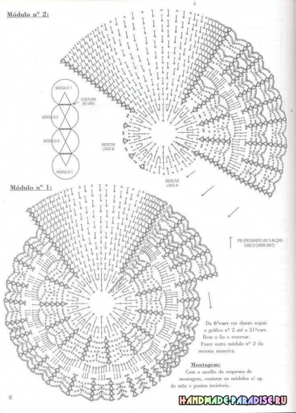 Салфетки крючком - схемы вязания
