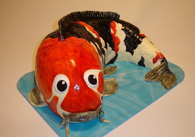 3D торт Рыба из сахарной мастики. 50 идей