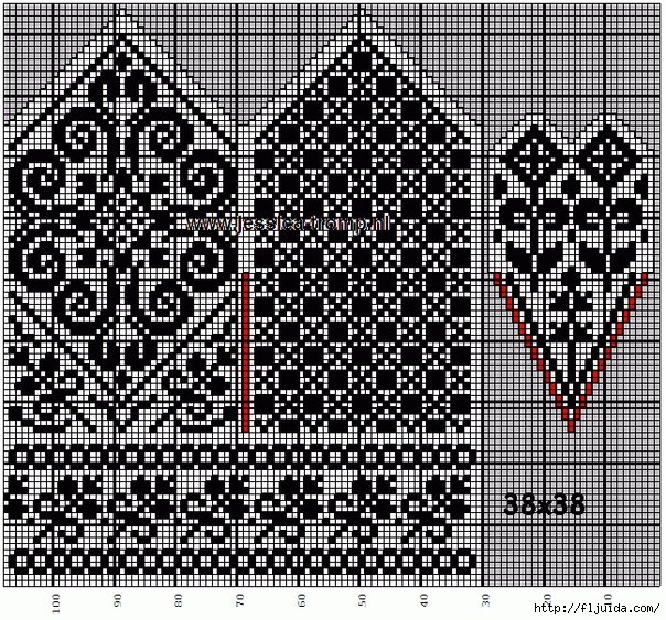 Вязание варежек с рисунком спицами 33 схемы 