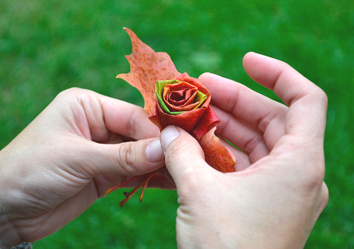 Осенний букет из листьев своими руками с фото и видео