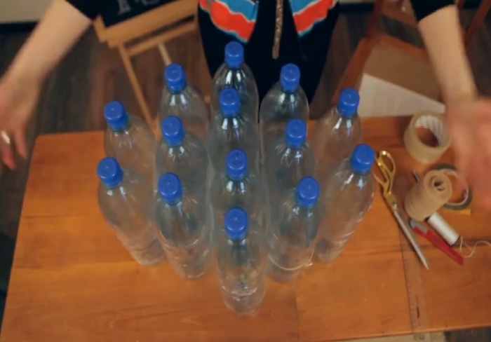 Пуфик из пластиковых бутылок: мастер-класс с фото и видео
