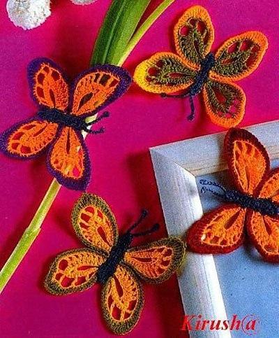 Бабочка крючком — 100 схем и описаний 