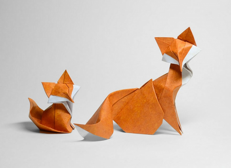 Уроки-схемы оригами из бумаги животные