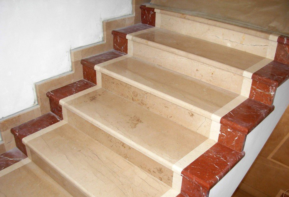 Отделка бетонной лестницы керамогранитом