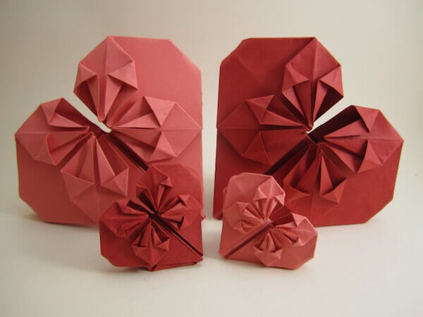 Сердце оригами из бумаги: как сделать со схемой и видео
