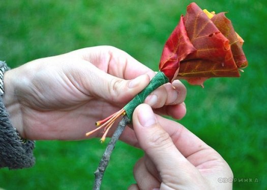 Икебана из листьев своими руками для детей с фото и видео
