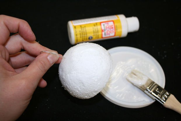 Елочная игрушка гриб из пенопласта своими руками