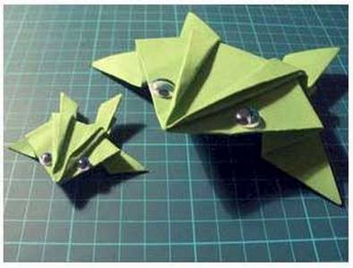 Как сделать лягушку из бумаги, которая прыгает: схема с фото и видео