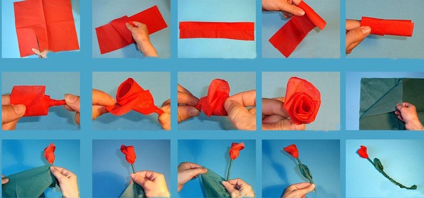 Как сделать розу из салфетки своими руками поэтапно с фото и видео