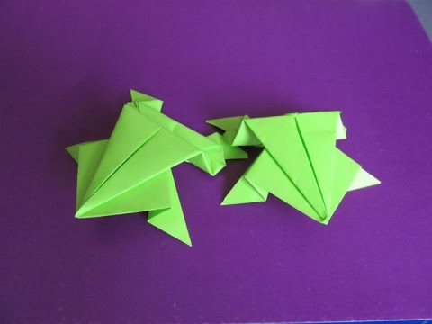 Лягушка оригами из бумаги для детей: схема с фото и видео по поделкам