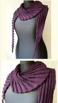 Схема вязания необычного шарфа спицами для женщин
