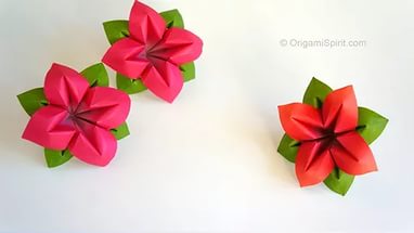 Цветы оригами из бумаги для начинающих: как сделать тюльпан и лилию
