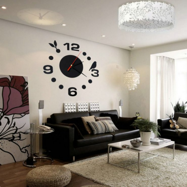 Настенные часы в гостиной - 80 фото оригинальных идей дизайна