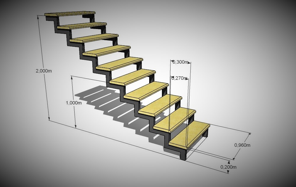 Расчет металлической лестницы