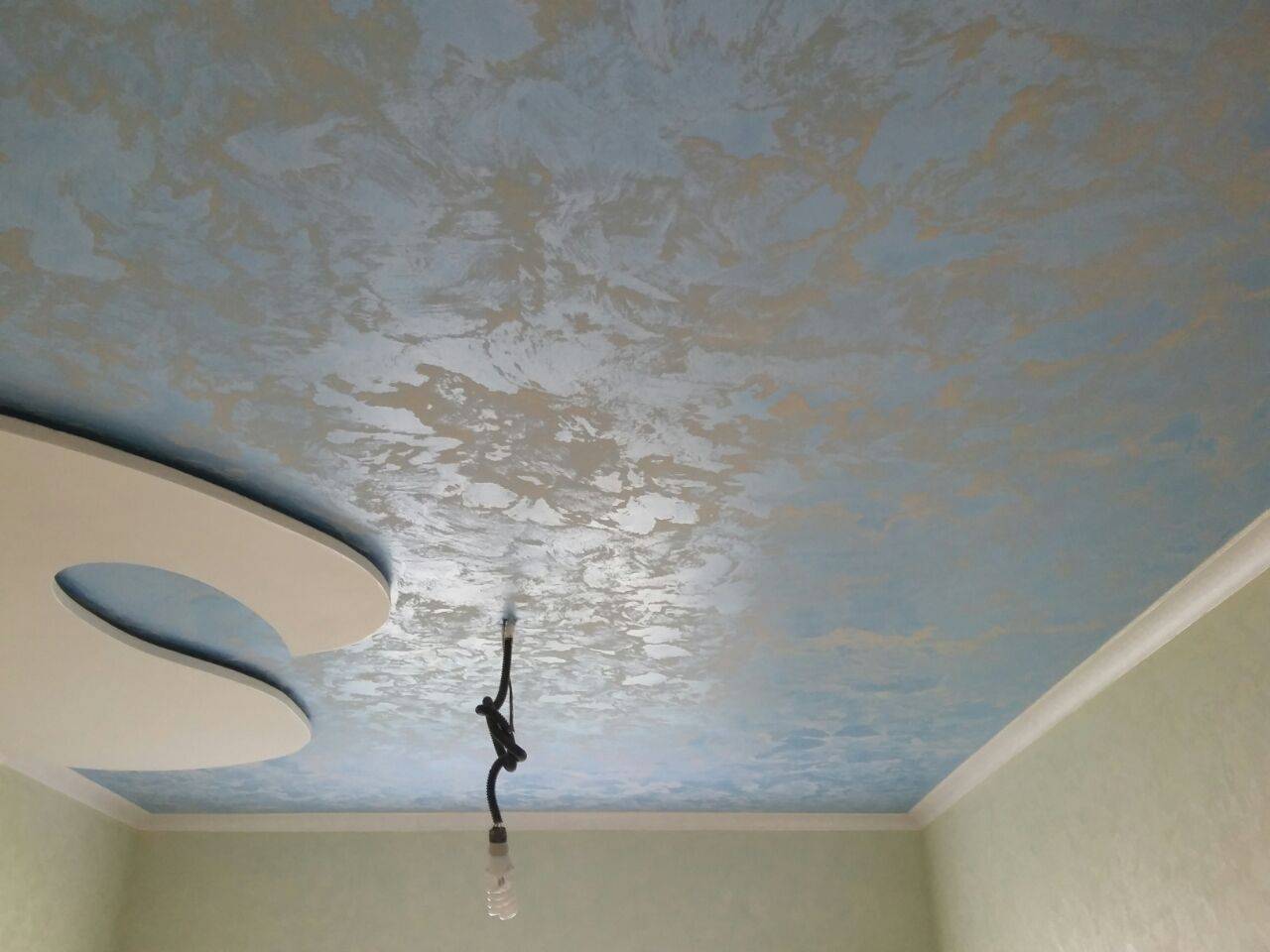 Рисунок на потолке своими руками — техника нанесения